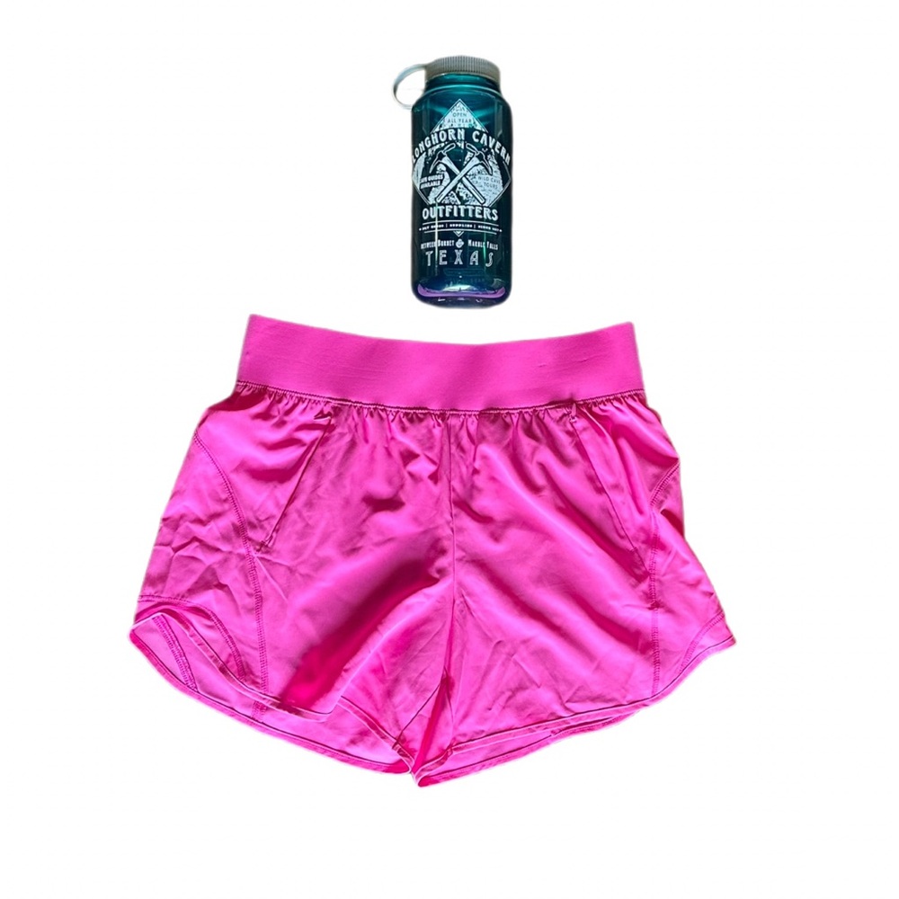 NWOT Women’s Hot/Neon Pink Tek Gear Shorts Size M & Water Bottle Combo